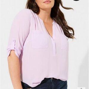 Harper Georgette Pullover 3/4 Sleeve Blouse